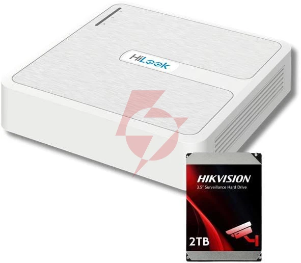 Rejestrator ip hilook 8 kanałowy 4mp nvr-8ch-h/8p poe z dyskiem 2tb