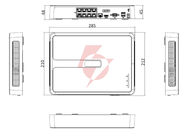 Rejestrator ip hilook 8 kanałowy 4mp nvr-8ch-h/8p poe z dyskiem 2tb