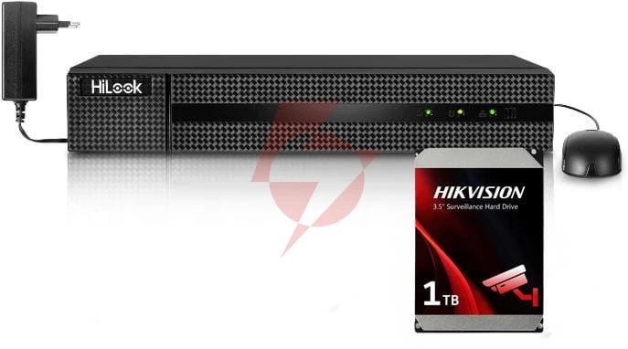 Rejestrator 5w1 hilook 4 kanałowy 5mp dvr-4ch-5mp z dyskiem 1tb