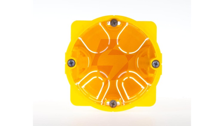 Puszka 67mm p/t regips 50mm żółty Batibox 080051