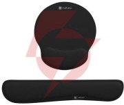 Podkładka pod mysz i nadgarstek natec chipmunk 2w1 zestaw ergonomiczny czarny