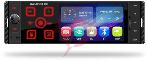 Radio samochodowe xblitz rf350 z kamerą cofania