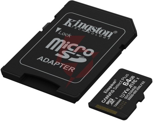 Karta pamięci microsd 64gb kingston canvas select plus microsdxc c10 uhs-1 64gb