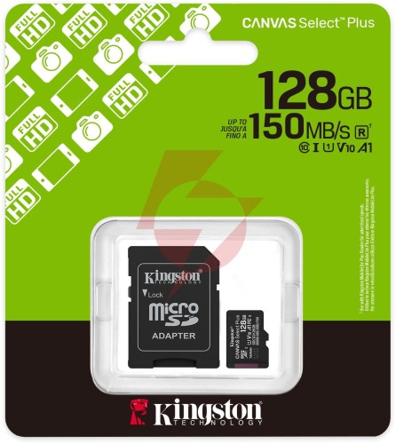 Karta pamięci microsd 128gb kingston canvas select plus microsdxc c10 uhs-1 128gb