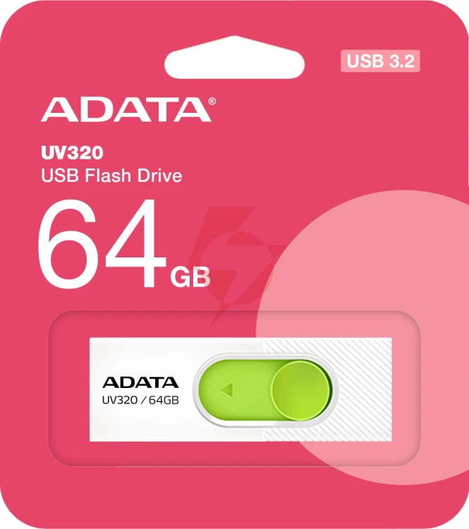 Adata pendrive uv320 64gb usb 3.2 gen1 biały