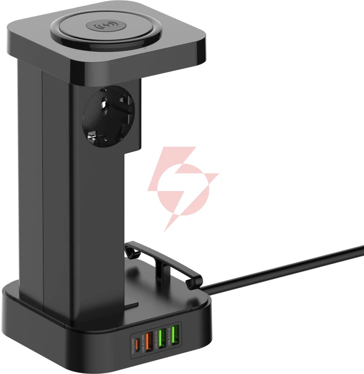Stacja zasilająca newell gan power cube 8w1 z ładowarką indukcyjną