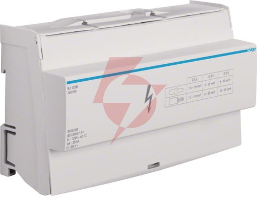 Blok rozdzielczy 4-polowy in=125 a hager kj125b