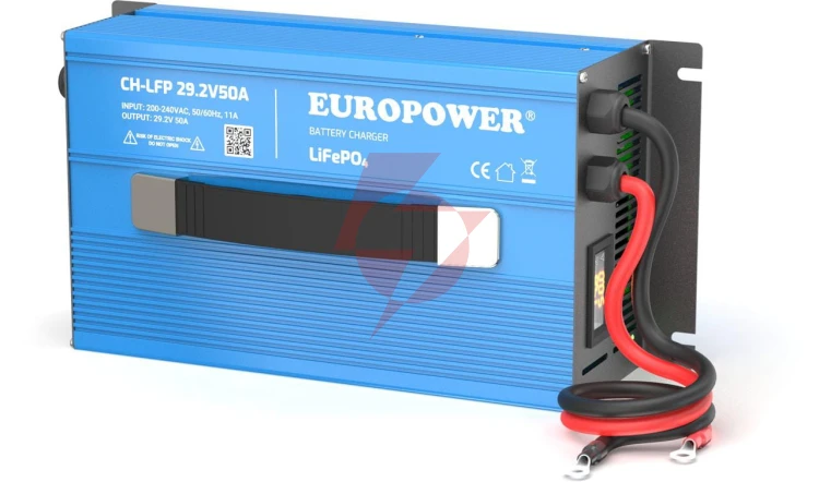 Ładowarka prostownik do akumulatorów lifepo4 europower ch-lfp/24/50 29,2v 50a konektor m8