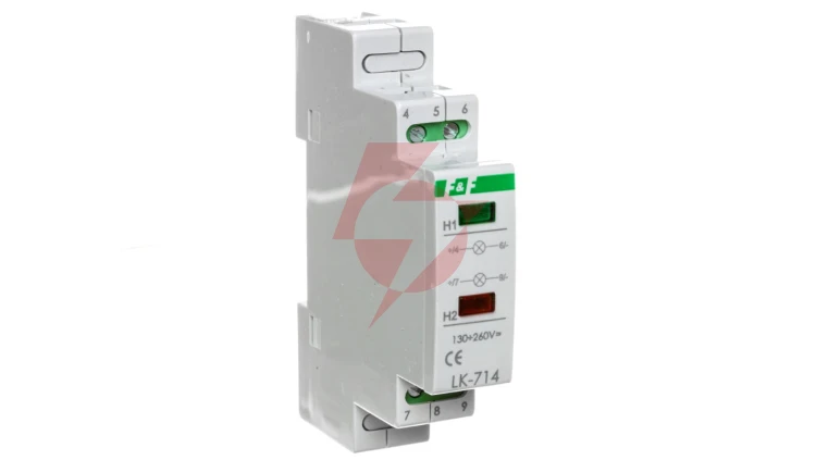 Lampka modułowa 1-fazowa czerwona/zielona 130-260V AC/DC LK-714