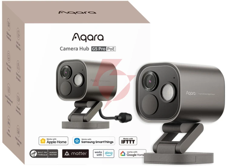 Aqara camera hub g5 pro poe szara | kamera ip | 1520p, zigbee, ch-c03d