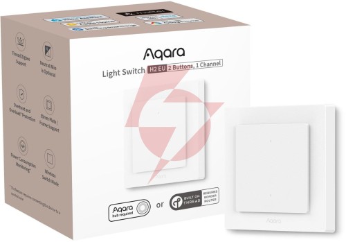 Aqara light switch h2 eu | przełącznik | 2 przyciski, 1 kanał, offline ws-k07d