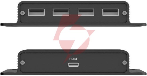 Unitek przedłużacz usb-c na 4× usb-a przez ethernet, zasięg do 150 m 480mbps