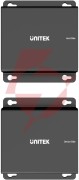 Unitek przedłużacz usb-c na 4× usb-a przez ethernet, zasięg do 150 m 480mbps