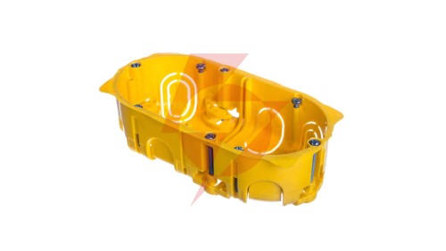 Puszka 60mm p/t regips 60mm 142x 40mm żółty Batibox 080042