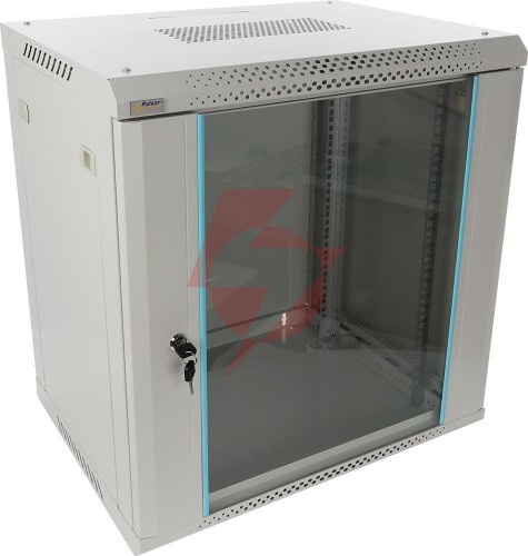 Szafa rack 12u wisząca do złożenia 600x600 pulsar rwa1266-g szara