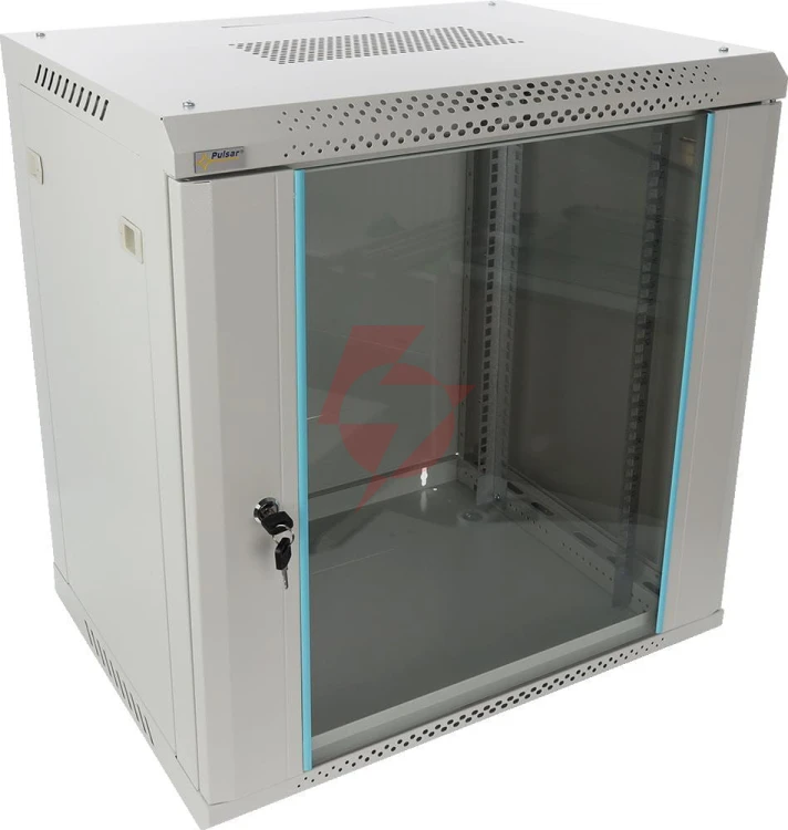 Szafa rack 12u wisząca do złożenia 600x600 pulsar rwa1266-g szara