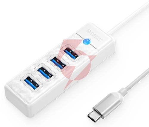 Hub usb orico usb-c 4x usb-a 3.1 biały