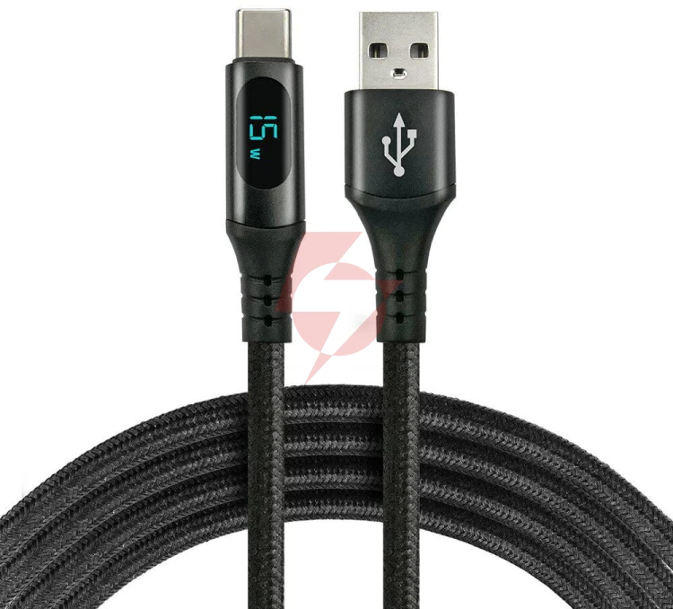Kabel usb-a / usb-c lcd everactive cbb-2cbl 200cm 3a