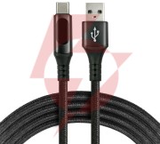 Kabel usb-a / usb-c lcd everactive cbb-2cbl 200cm 3a