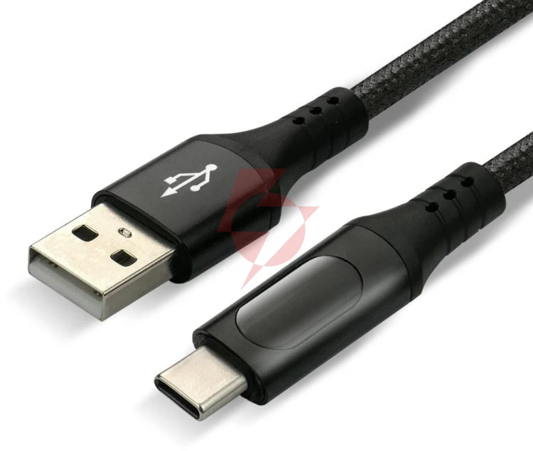 Kabel usb-a / usb-c lcd everactive cbb-2cbl 200cm 3a
