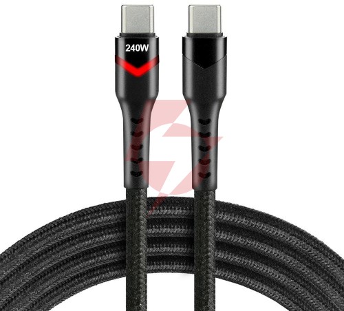 Kabel usb-c / usb-c led rgb everactive cbb-1pdrs 100cm 48v 5a 240w
