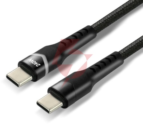 Kabel usb-c / usb-c led rgb everactive cbb-1pdrs 100cm 48v 5a 240w