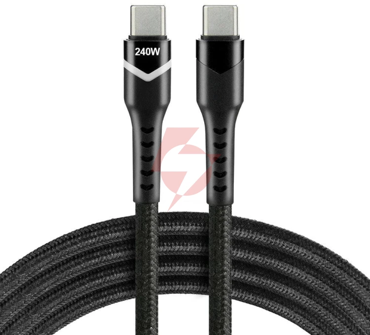 Kabel usb-c / usb-c led rgb everactive cbb-1pdrs 100cm 48v 5a 240w