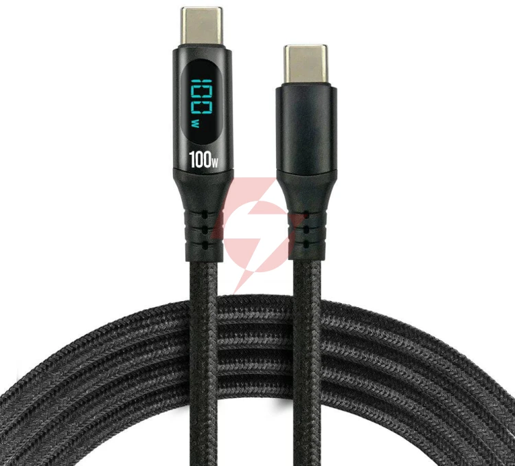 Kabel usb-c / usb-c lcd everactive cbb-1pd5l 100cm 20v 5a 100w