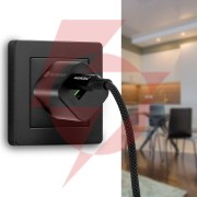 Kabel usb-c / usb-c lcd everactive cbb-1pd5l 100cm 20v 5a 100w