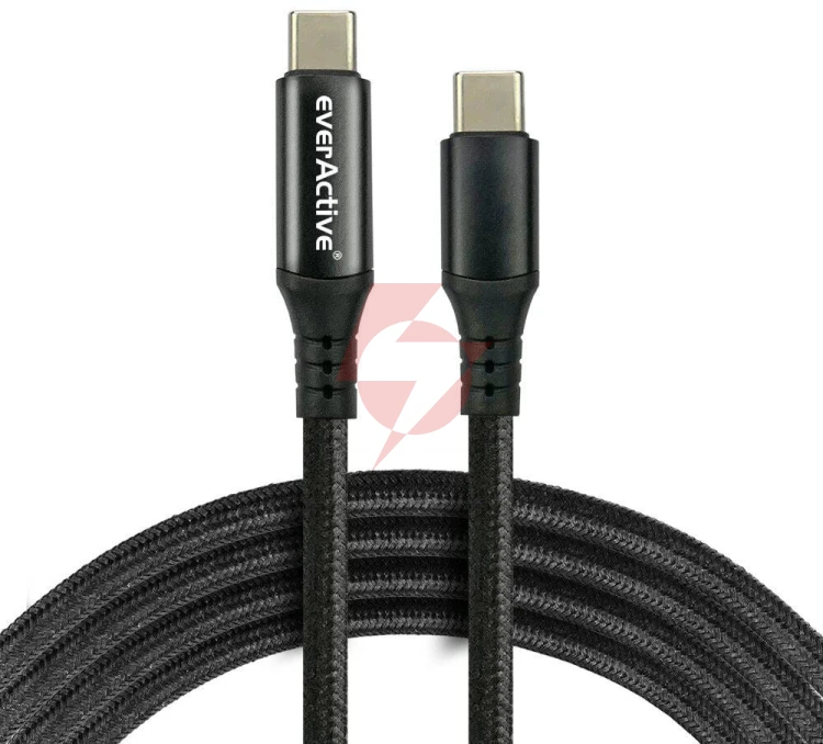 Kabel usb-c / usb-c lcd everactive cbb-1pd5l 100cm 20v 5a 100w
