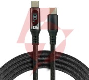 Kabel usb-c / usb-c lcd everactive cbb-2pd5l 200cm 20v 5a 100w