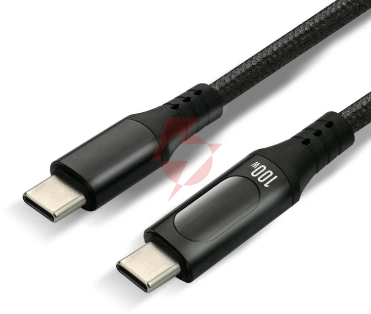 Kabel usb-c / usb-c lcd everactive cbb-2pd5l 200cm 20v 5a 100w