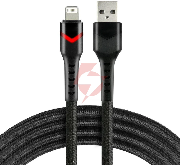 Kabel usb-a / lightning apple iphone led rgb everactive cbb-1ibr 100cm 2,4a