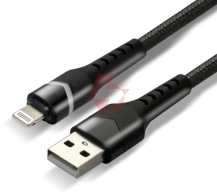 Kabel usb-a / lightning apple iphone led rgb everactive cbb-1ibr 100cm 2,4a