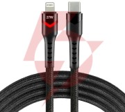 Kabel usb-c / lightning apple iphone led rgb everactive cbb-1cir 100cm pd 27w