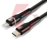 Kabel usb-c / lightning apple iphone led rgb everactive cbb-1cir 100cm pd 27w