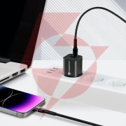 Kabel usb-c / lightning apple iphone led rgb everactive cbb-1cir 100cm pd 27w