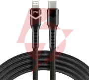 Kabel usb-c / lightning apple iphone led rgb everactive cbb-1cir 100cm pd 27w