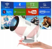 Przenośny projektor zenwire r1 full hd android wifi bluetooth obrotowy