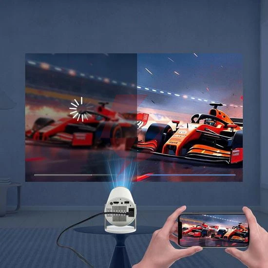 Przenośny projektor zenwire r1 full hd android wifi bluetooth obrotowy