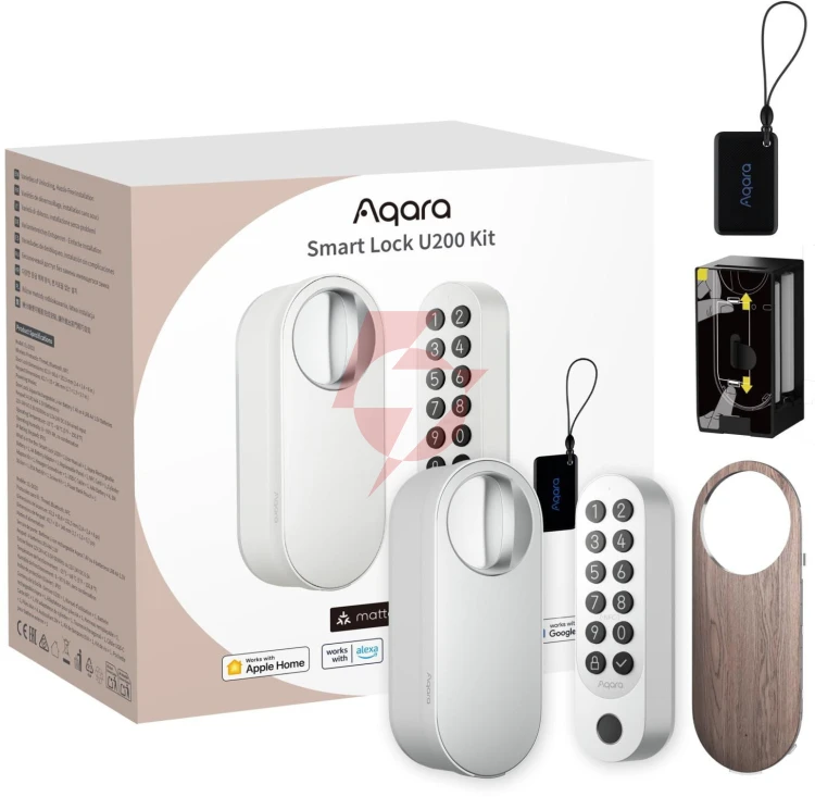 Aqara smart lock u200 kit biały inteligentny zamek do drzwi el-d02dw