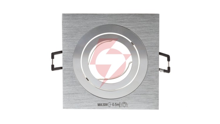 Oprawa punktowa 1x50W GX5,3 IIIkl. 12V IP20 SEIDY CT-DTL50-AL kwadrat 18281