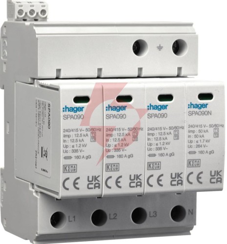 Hager spd ogr. przepięć t1+t2 mov 4p spa931