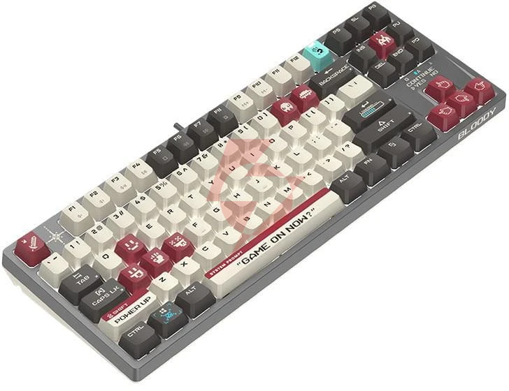 Klawiatura mechaniczna a4tech bloody s87 pixels red usb (blms red plus switches)