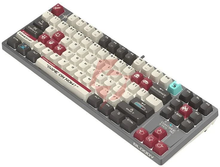 Klawiatura mechaniczna a4tech bloody s87 pixels red usb (blms red plus switches)