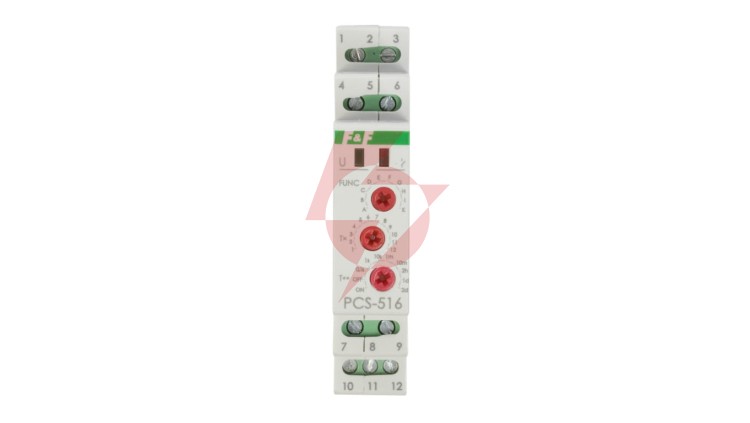 Przekaźnik czasowy 1P 8A 0,1sek-576h 230V AC, 24V AC/DC wielofunkcyjny PCS-516DUO