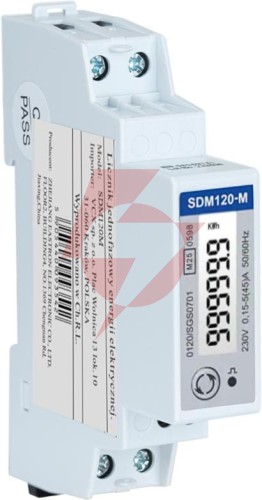 Licznik energii jednofazowy z modbus dwukierunkowy vcx sdm120m (mid)