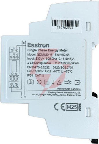 Licznik energii jednofazowy z modbus dwukierunkowy vcx sdm120m (mid)