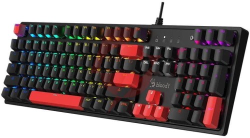 Klawiatura mechaniczna a4tech bloody s520n fire black (blms red plus switch) 