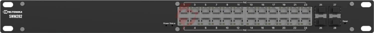 Teltonika swm282 switch przemysłowy 24xge 4xsfp 24xpoe+ (swm282000200)